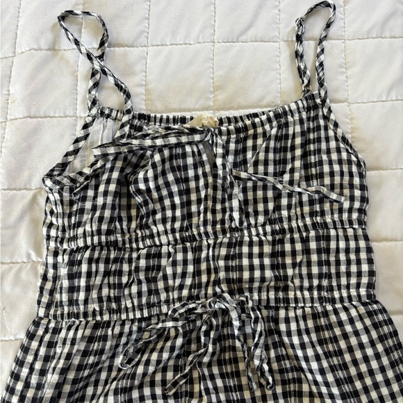 Black and White Checkered Midi Dress - Picture 2 of 3